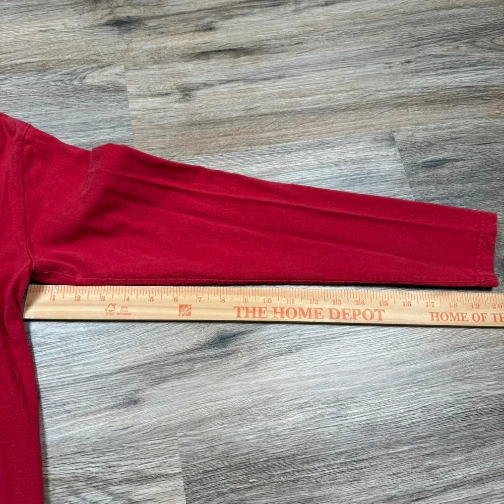 vintage 90s red tag center swoosh red long sleeve shirt